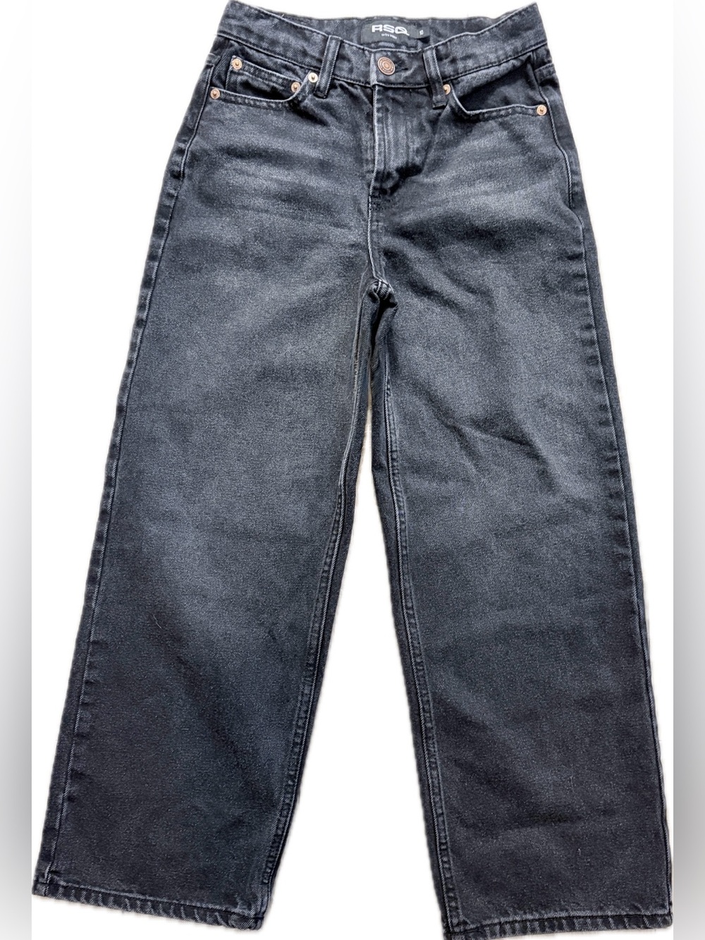 RSQ Extra Baggy Washed Black Jeans Size 10